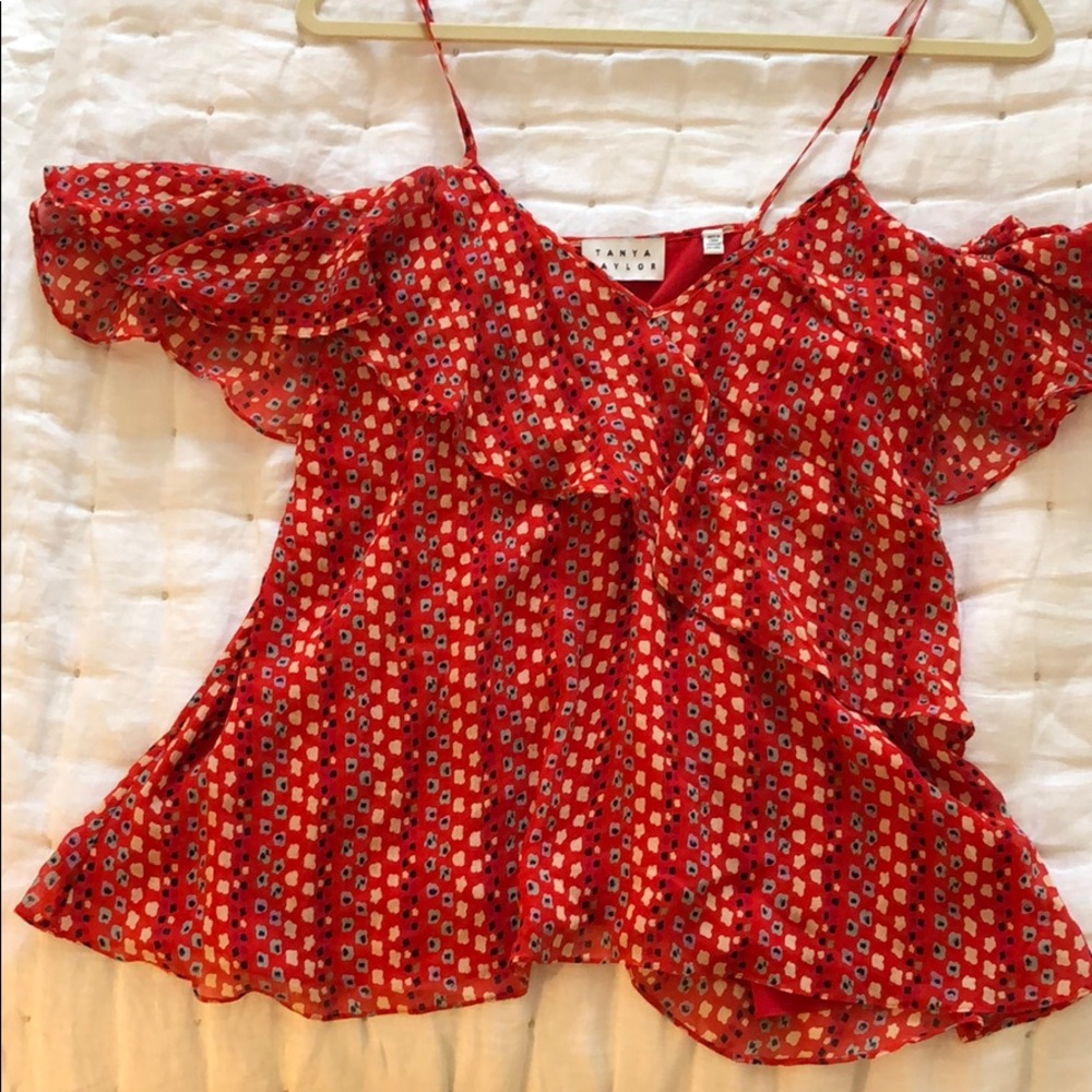 Tanya Taylor off the shoulder blouse size S